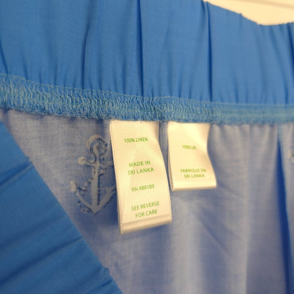 NWOT Lilly Pulitzer Bal Harbour Palazzo Blue A Lil Nauti Engineered Pants XXL - Picture 7 of 12